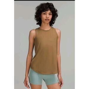 Lululemon High-Neck Running Training Tank Women’s 4 Clay Artifact Lightweight